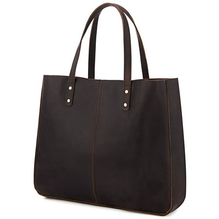 Grm Women S Vintage Leather Laptop Tote Bag With Matching Grm Women S Vintage Leather Laptop Tote Bag With Matching Canvas Purse