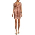 thumbnail image 2 of Madden NYC Junior's Ruched Dress with Puff Sleeves, 2 of 5