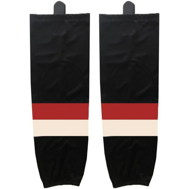 Unisex Black Series Ice Hockey Socks For Men and Youth Team Color Stitched Socks