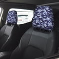 thumbnail image 4 of 2 PCS Car Headrest Cover, Camouflage Blue Soft Car Seat Head Rest Cover Protector Interior Car Accessories Seat Covers for Cars Truck Auto Only Covers, 4 of 8