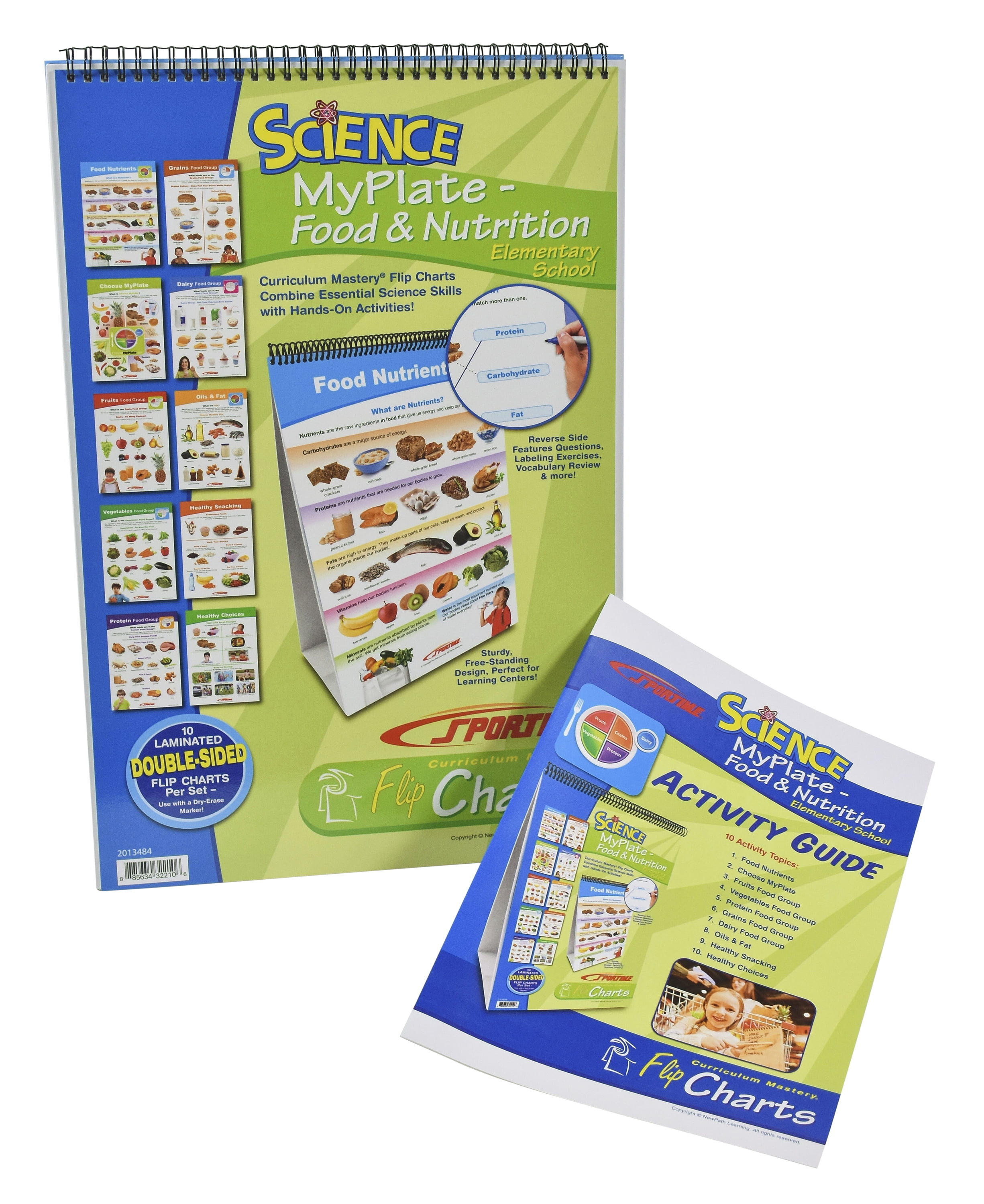 Sportime 2013484 My Plate Food Groups Flip Chart Set - Grade 1-4