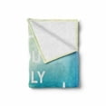 thumbnail image 2 of YOLO Soft Flannel Fleece Blanket, Typographic You Only Live Once Words in a Square Frame on Angular Polygonal Backdrop, Cozy Plush for Indoor and Outdoor Use, 50" x 70", Multicolor, by Ambesonne, 2 of 6