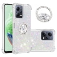 thumbnail image 1 of Funda para Xiaomi Redmi Note 12 5G con Brillo Líquido Flotante, Purpurina, Parachoques y Anillo Giratorio Soporte, 1 of 5
