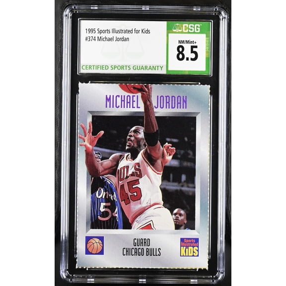 Michael Jordan Chicago Bulls 1995 SI for Kids card CSG 8.5