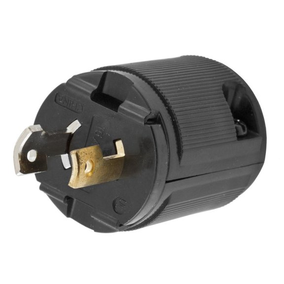 Hubbell Wiring Device-Kellems MdgtLckPlg,Strt;15 A;Black,Nylon,2Blds HBL7465V