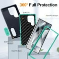 thumbnail image 3 of ShellTech Stand Case for Samsung Galaxy S24 Ultra,Shockproof 3-Layer Protection Case Military Grade Protective Kickstand Back Cover for Galaxy S24 Ultra,Navy+Mint, 3 of 7