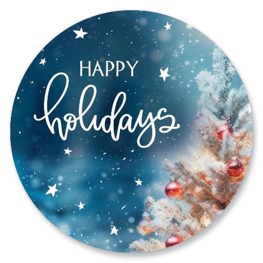 Current Snowy Night Seals - Set of 72 Holiday Stickers, 1.5 inches Diameter, for Cards, Presents, and Crafts, Christmas Stationery