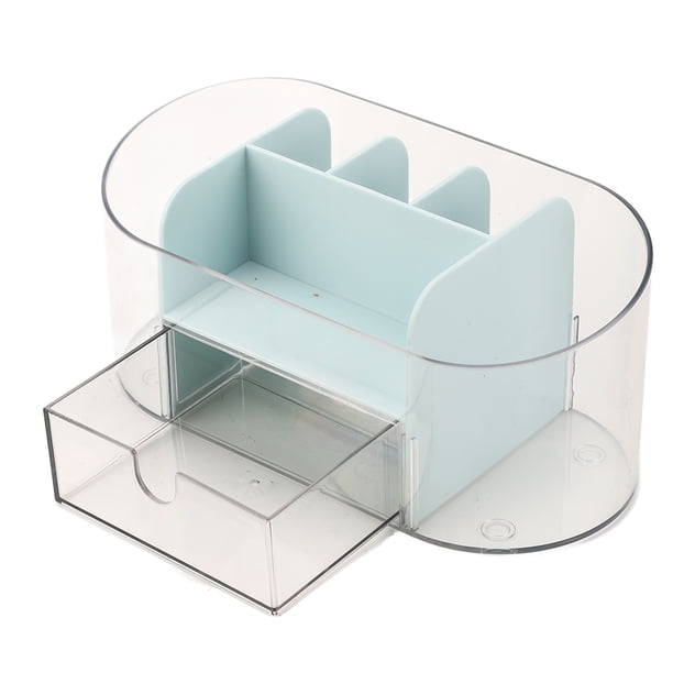Caja De Almacenamiento De Escritorio, Organizador De Maquillaje Transparente De Gran Capacidad Tipo De Cajón Portátil Material ABS Para Mesa De Estudio Para Dormitorio Para Sala ANGGREK Otros