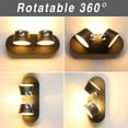 thumbnail image 4 of Set Of 2 Led Wall Lights - 2 Bulbs With Switch Black Reading Light Indoor 12W Sconce Reading Lamp Warm White 3000K Up Down Wall Sconce Wall Sconce Wall Spotlight Children'S Room Bedroom Hallway, 4 of 5