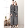 thumbnail image 5 of Gifts for Women Robe for Women Fleece Loungewear Oversized Warm Women's Robes Bath Womens Bathrobe Grey, 5 of 6