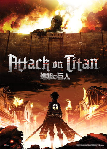 Fabric Poster - Attack on Titan -New Title Key Art Wall Scroll 