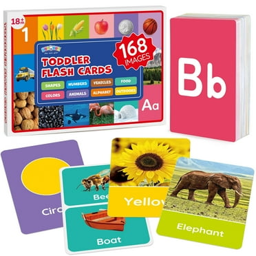 BenBen Flash Cards for Toddlers 1-3, Alphabet, Number, Color, Educational Learning Cards, Waterproof