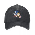 thumbnail image 4 of Gorra de verano con visera para el sol, gorra de hip hop, sombrero de vaquero de Sonic, sombreros con visera, 4 of 5