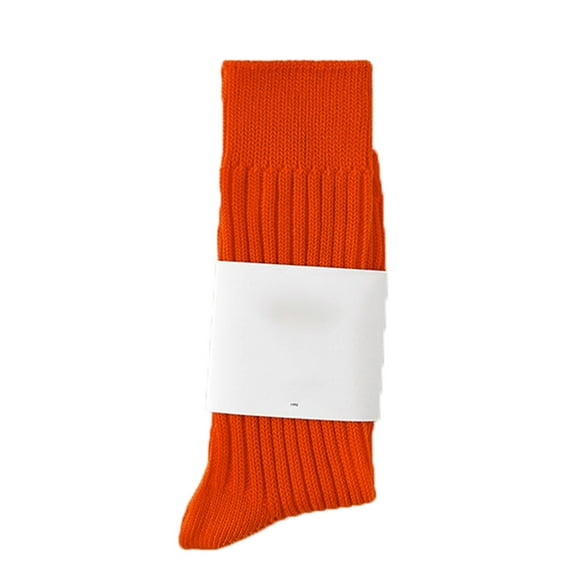 GDREDA Chaussettes 1 / Chaussettes de Sport pour Femmes Sans Serviette Semelle Badminton Chaussettes de Couleur / Chaussette de Sport pour Séances et Usage Quotidien Orange, Taille Unique