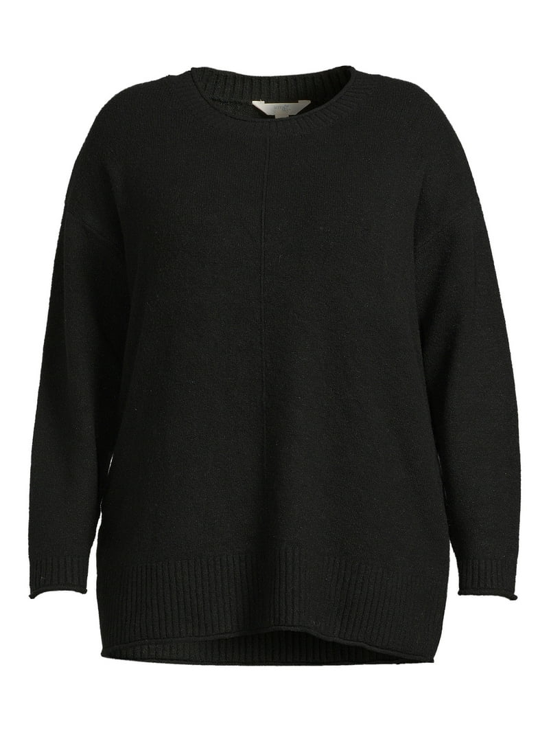 Terra & Sky Women's Plus Size Pullover Sweater with Center