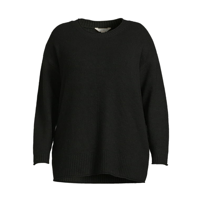 Terra & Sky Women's Plus Size Pullover Sweater with Center Terra & Sky Women's Plus Size Pullover Sweater with Center
