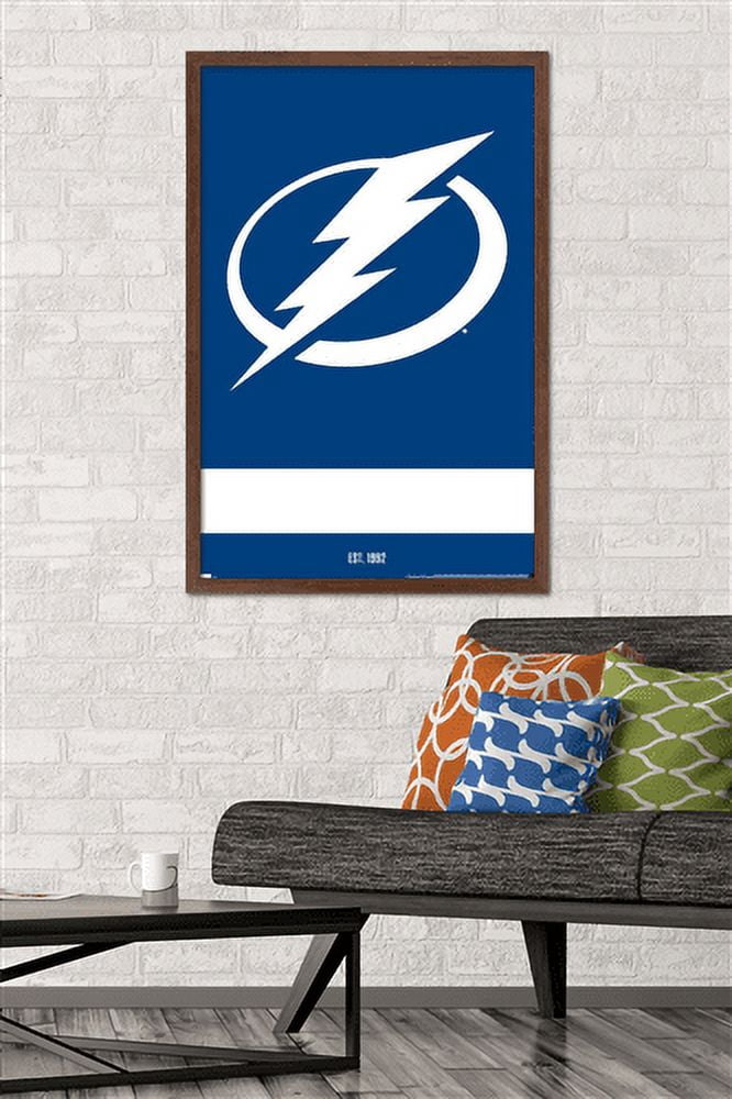 NHL Tampa Bay Lightning - Logo 21 Wall Poster, 22.375" x 34", Framed