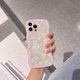 thumbnail image 5 of Funda compatible con iPhone 12 Pro, bonita funda transparente con diseño de conejo floral y corazón, con correa de muñeca para mujer, funda protectora completa de TPU suave para iPhone 12 Pro -, 5 of 8