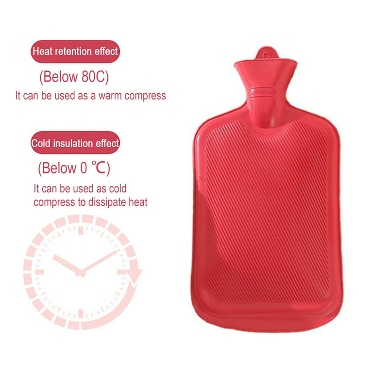  Hot Water Bottle Electric with Cover, Heating Pad, Warm  Compress Bag for Menstrual/Period Cramps, Neck, Back, Shoulder Pain & More,  Hot Pack, Reusable & Rechargeable Stomach Warmer - Red : Health