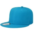 thumbnail image 6 of Falari Wholesale 12 Pack Snapback Hat Cap Hip Hop Style Flat Bill Blank Solid Color Adjustable Size Turquoise, 6 of 6