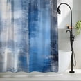 thumbnail image 2 of Blue Abstract Art Fabric Shower Curtain Modern Paint Washable Shower Curtains for Bathroom, Waterproof Bath Curtain with Hooks Home Decor 72x84in, 2 of 8