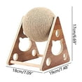 thumbnail image 2 of Agiferg Cat Scratching Toy Natural Sisal Cat Scratching Ball Cat Scratching Ball Solid Wood Interactive Pet Toy, 2 of 2