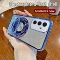 thumbnail image 7 of Magnetic Case for Samsung Galaxy A35 5G Case Sparkle Cute with Stand Phone Case Slim Clear Glitter Bling Card Shockproof Protective Women Girls TPU Case for Samsung Galaxy A35 5G Blue YD, 7 of 7