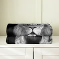 YST Wild Grey Lion Blanket 40x50 For Adult Teens Children Crown Lion