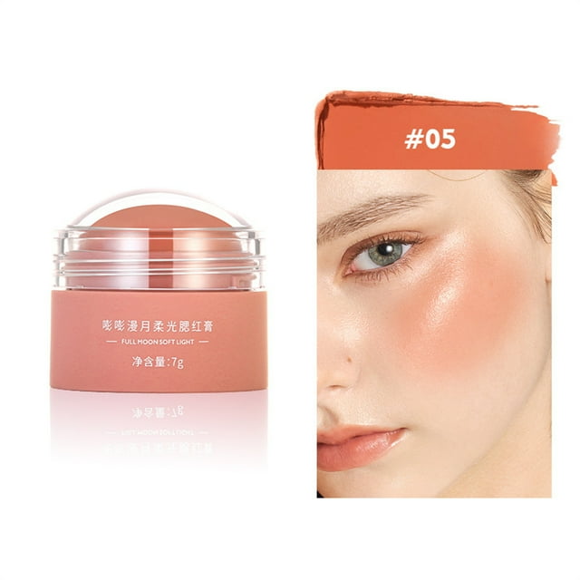 Aursykel Creamy Powder Blush Rouge with Soft Mist Effect Easy to Apply for Beginners Enhances Skin Tone Compact for Travel 32g Blusher with Natural Finish for Perfect Makeup