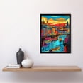 thumbnail image 2 of Vibrant Liverpool City Waterfront Sunset Cityscape Art Print Framed Poster Wall Decor 12x16 inch, 2 of 5