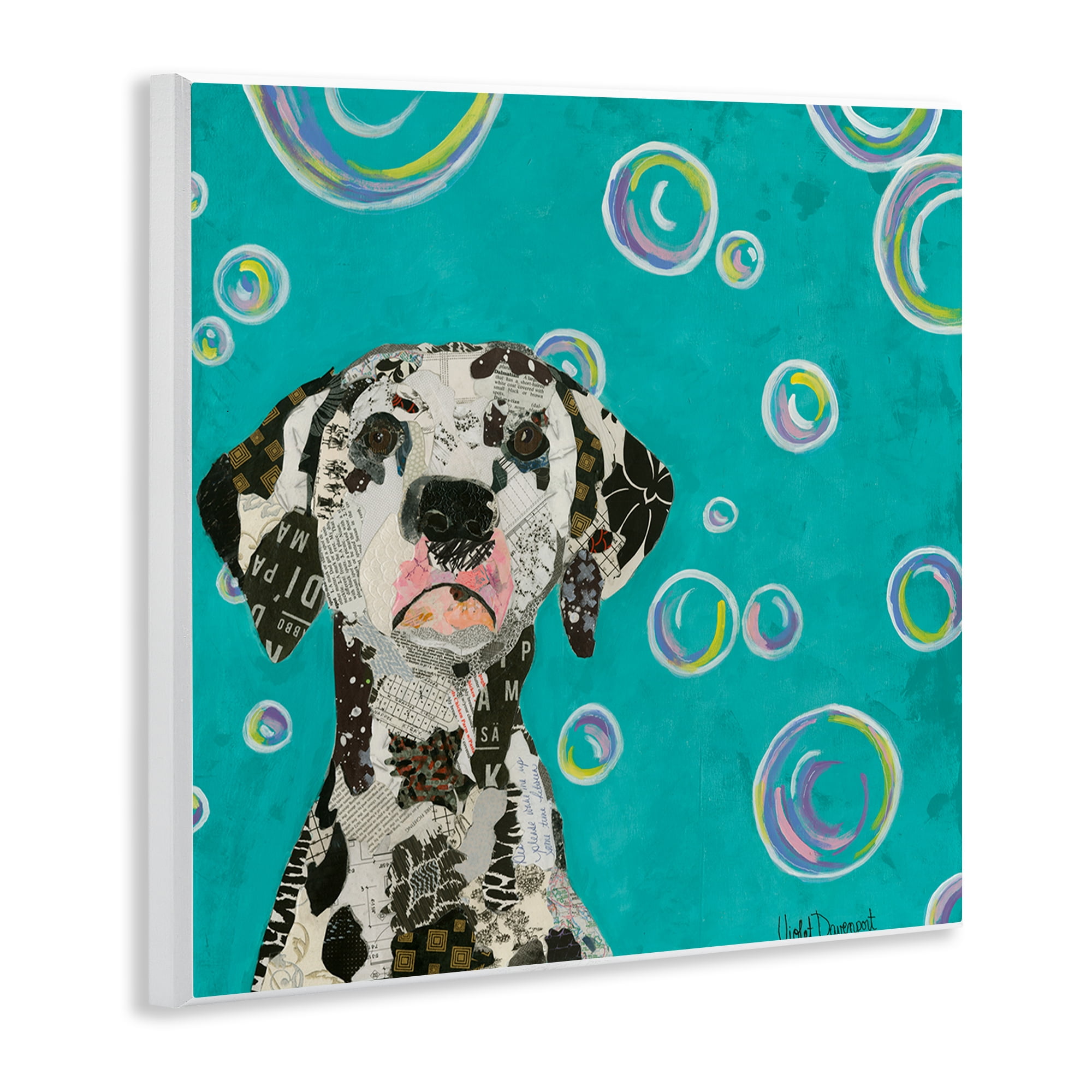 Stupell Industries Love Of Bubbles Collage Animals Painting Unframed Art Print Wall Art, 12 x 12
