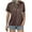 Coffee-12, variant on Mittory Womens Crew Neck Short Sleeve Buttons Tops Fall Tshirts Tee Basic Blouse Loose Fit Henley Tops