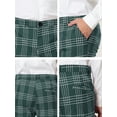 thumbnail image 6 of INSPIRE CHIC Men's Dress Plaid Pants Formal Printed Checked Trousers 36 Green, 6 of 7
