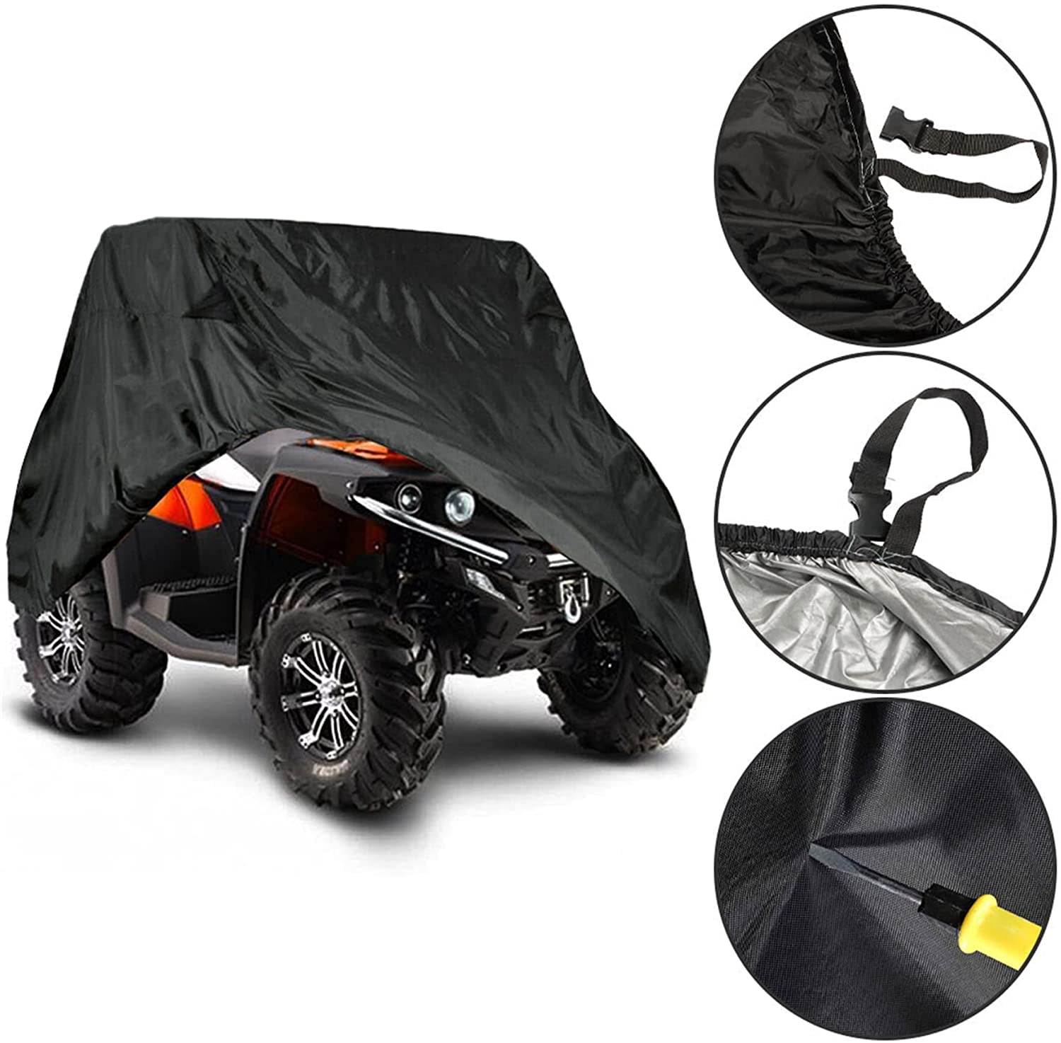 Genrics All Weather Protection UTV Cover Replacement for ZForce 500 800 Trail EX 950 Sport 2-3 Seaters 110.5 x 60.0 x 64.3in