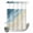 Turquoise, variant on No Hook Shower Curtain, Teal Beach Coastal Shower Curtains for Bathroom with See Through Top Window, Summer Ocean Nautical Seaside Waterproof & Washable Bath Curtain Stand Up Stall 36"x72"