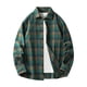 thumbnail image 2 of Blusa y camisa de manga larga con cuello vuelto para hombre, informal, con estampado y bolsillo, de poliéster, 2 of 3