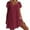 Wine, variant on Zpanxa Summer Dresses for Women Summer Casual V-Neck Short Sleeve Folding Solid Dresses White S