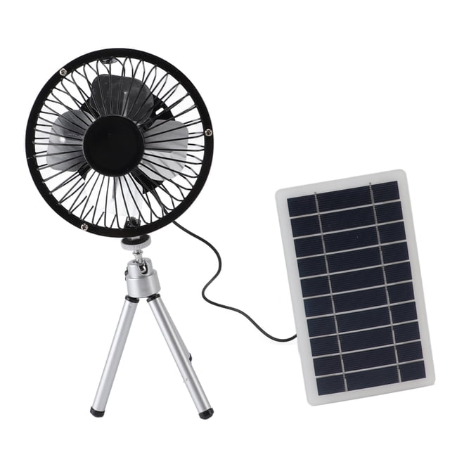 Ventilador Acado por panel solar, ventilador de ventilacia solar portátil con soporte para galinero