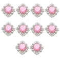 thumbnail image 1 of Rongfmy 10pc Oval Crystal Rhinestone Button Flatback Wedding Embellishment Sewing Crafts Pink, 1 of 7