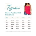thumbnail image 5 of TIYOMI Plus Size Camisole For Women 3X Adjustable Strappy Hot Pink Tank Tops Pleats Design Crewneck Solid Color Summer Spaghetti Strap Beach Casual Cami Loose Fit Vest 3XL 22W 24W, 5 of 5