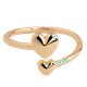 thumbnail image 1 of Anillo para Mujer Ajustable de Corazones LuckyLy, Modelo Rita dorado 7, 1 of 7