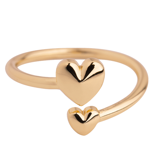 Anillo para Mujer Ajustable de Corazones LuckyLy, Modelo Rita dorado 7