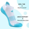 thumbnail image 2 of COOPLUS Women's Athletic Ankle Socks Women's Sock Size 9-11 Female Cushioned Color Socks 6 Pairs, 2 of 9