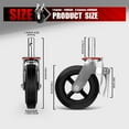 thumbnail image 7 of Set of 4 8" Caster Wheels with Dual Locking Brakes, Rubber Tires for Scaffolding Rolling Tower Factory Maintenance, 7 of 7