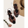 thumbnail image 1 of Vacation Gold Sandals For Women, Metallic Braided Detail Slingback Sandals, 1 of 4