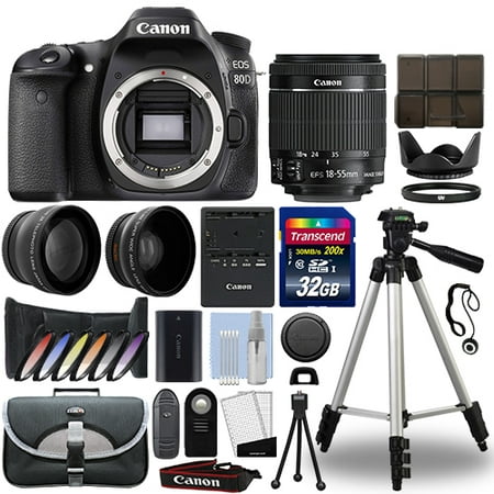 Canon EOS 80D DSLR Camera + 18-55mm IS STM 3 Lens Kit + 32GB Best Value (Best Value Full Frame Dslr 2019)