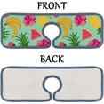 thumbnail image 6 of SKYSONIC Faucet Absorbent Mat 3 Pcs Flowers Fruits Kitchen Faucet Splash Catcher Washable Counter Drying Pads Behind Faucet for Kitchen Bathroom, 6 of 7