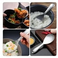 thumbnail image 4 of quenelle spoon Thickened Stainless Steel Non Stick Rice Spoon 304 Stainless Steel Rice Spoon Sleek No Rice Cooker Spoon Rustproof Cookware Rice Spoons for Serving Mixing Spoon, 4 of 8