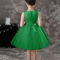 thumbnail image 4 of SuTry Girls Solid Color Sequin Dress Set Round Neck Sleeveless with Headband Mesh Childrens Outfit Party Set for Kids 3-15 Years(Green,11 Years), 4 of 4