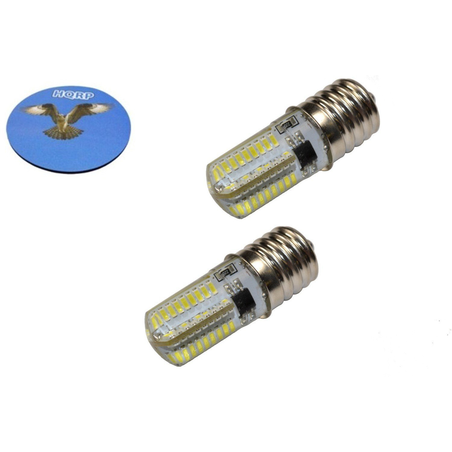 HQRP 2Pack 110V E17 Base Silicone Crystal Dimmable LED Bulbs Warm